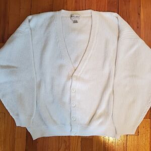 Austen Kane For International Male Vintage White Cardigan Sweater